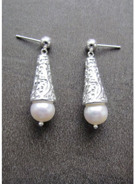 FRAN GREEN BELLA Silver Freshwater Pearl Earrings