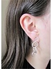 FRAN GREEN KATE SILVER Silver Triple Link Earrings