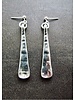 FRAN GREEN LESLIE ANNE Silver Elongated Triangle Earrings