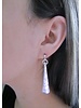 FRAN GREEN LESLIE ANNE Silver Elongated Triangle Earrings