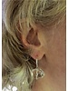 FRAN GREEN MORE Silver Lever Back Earrings w/Quartz
