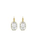 MYKA DESIGNS RIA Gold/Crystal Rectangle Cushion Euroback Earring