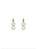 MYKA DESIGNS MIA Gold/Crystal Double Round Euroback Earring