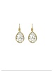 MYKA DESIGNS NINA Gold/Crystal Teardrop Euroback Earrings