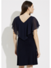 JOSEPH RIBKOFF Sheer Cape Dress