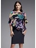 JOSEPH RIBKOFF Printed Cape Style Dress