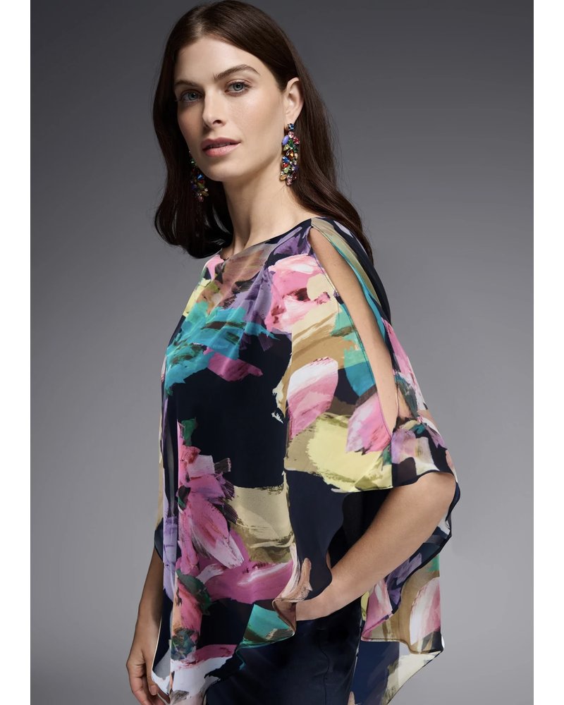 JOSEPH RIBKOFF Printed Cape Style Dress