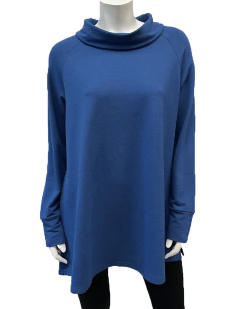 GILMOUR Bamboo French Terry Soft Cowl A-Line Top