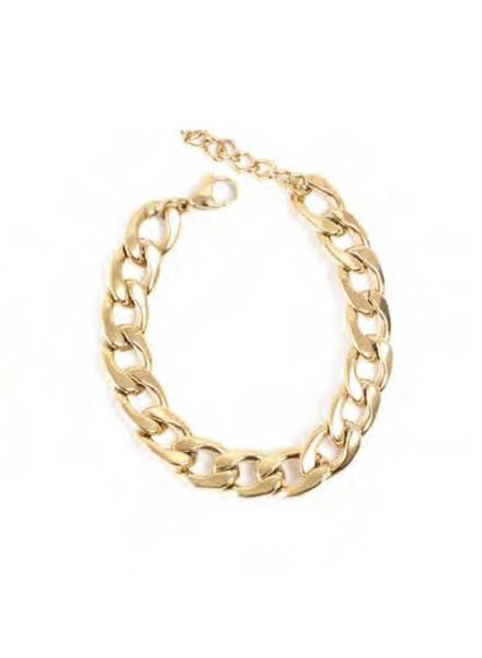 A & C Pure Steel  Gold Link Bracelet
