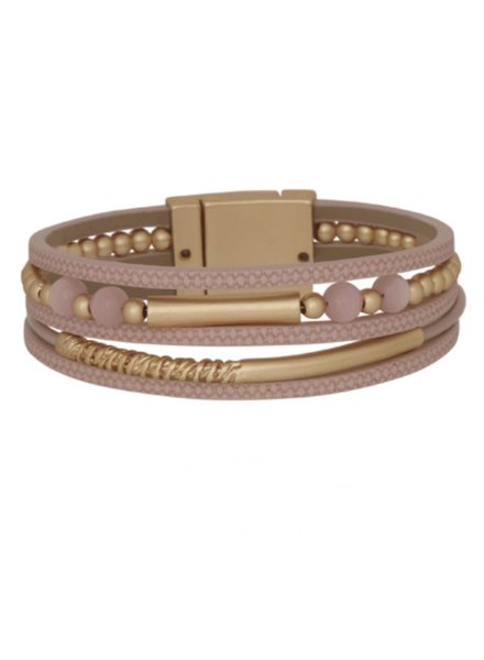 MERX Magnetic Stack Bracelet Gold/Pink