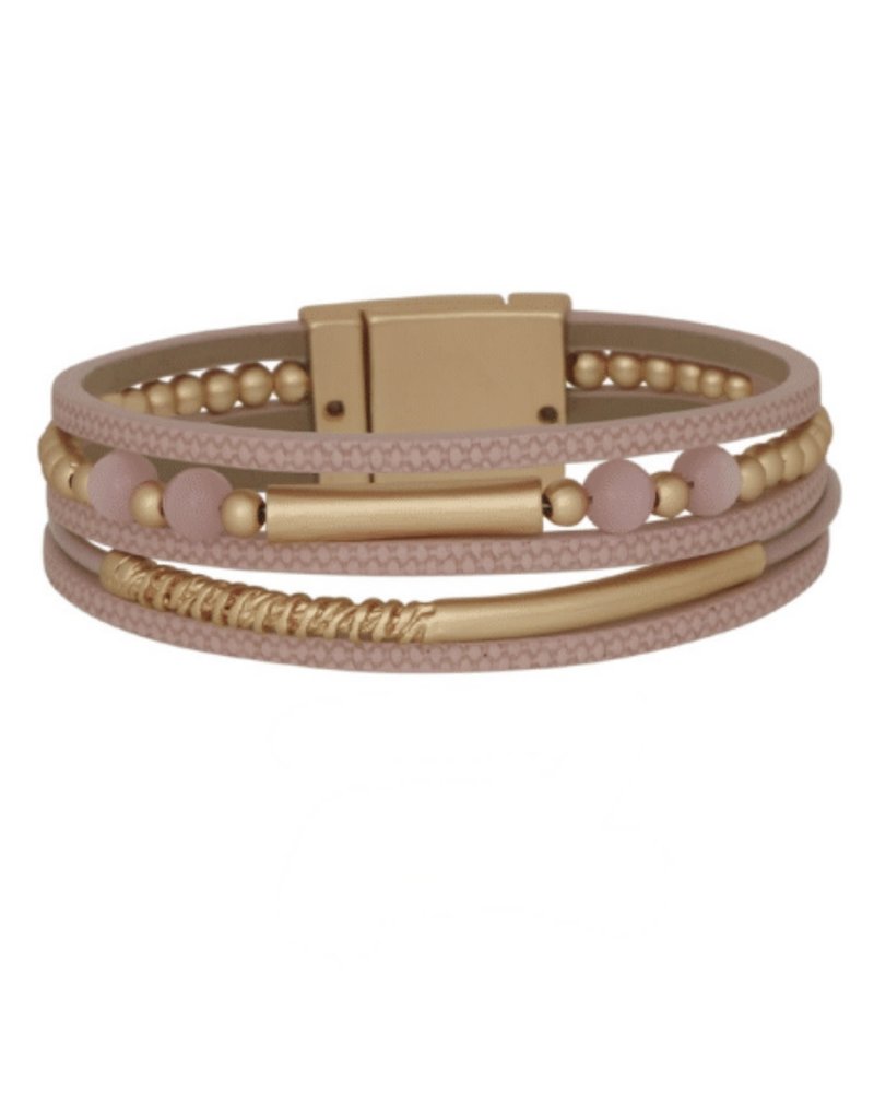 MERX Magnetic Stack Bracelet Gold/Pink