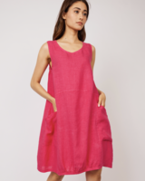 PISTACHE Sleeveless Linen Dress w/Pockets