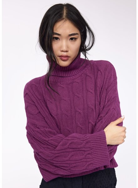 PISTACHE Cable Knit Turtle Neck