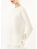 CASHMERE CLOUDS Ribbed Crewneck Cashmere Sweater