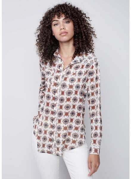 CHARLIE B Printed Blouse