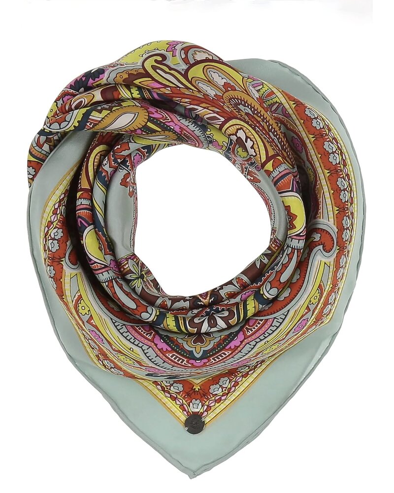 VFRAAS Paisley Oversize Silk Square Scarf