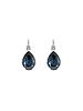 MYKA DESIGNS NINA Rhodium/Crystal Teardrop Euroback Earring