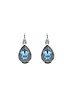 MYKA DESIGNS NINA Rhodium/Crystal Teardrop Euroback Earring