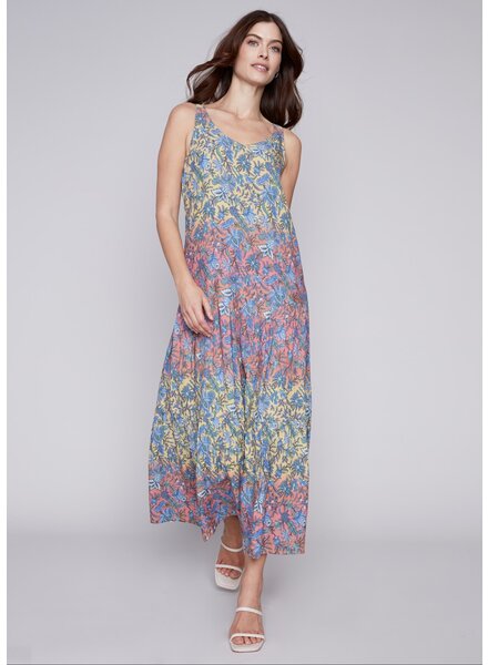 CHARLIE B Printed Tiered Maxi Dress