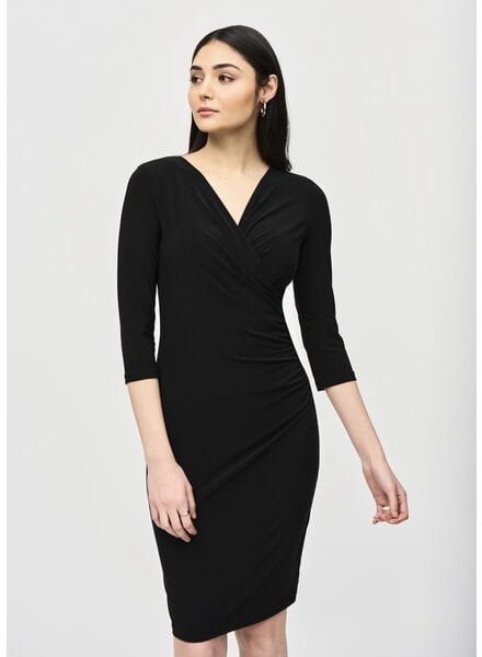 JOSEPH RIBKOFF Essential Draped Front Shift Dress