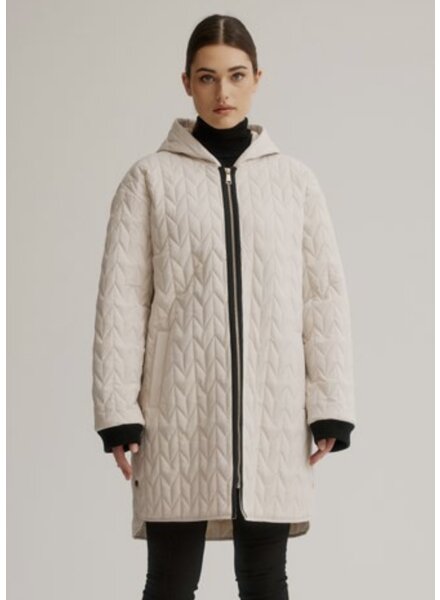 NIKKI JONES Kate Zip Front Quilted Coat