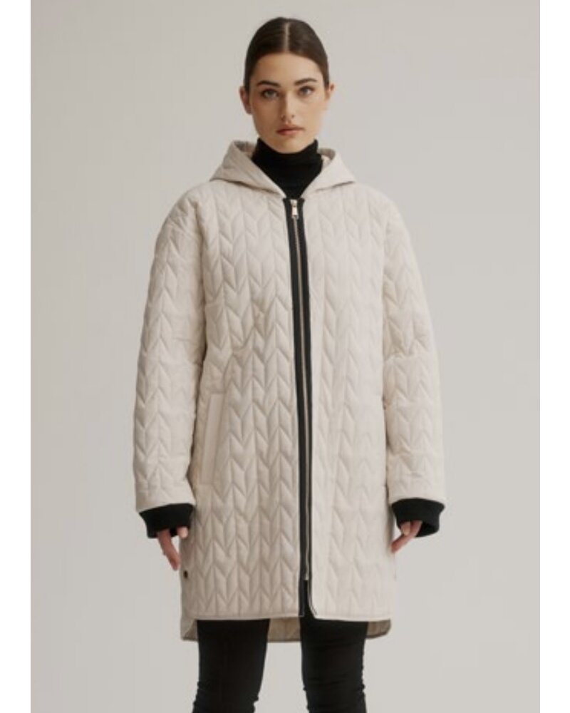 NIKKI JONES Kate Zip Front Quilted Coat