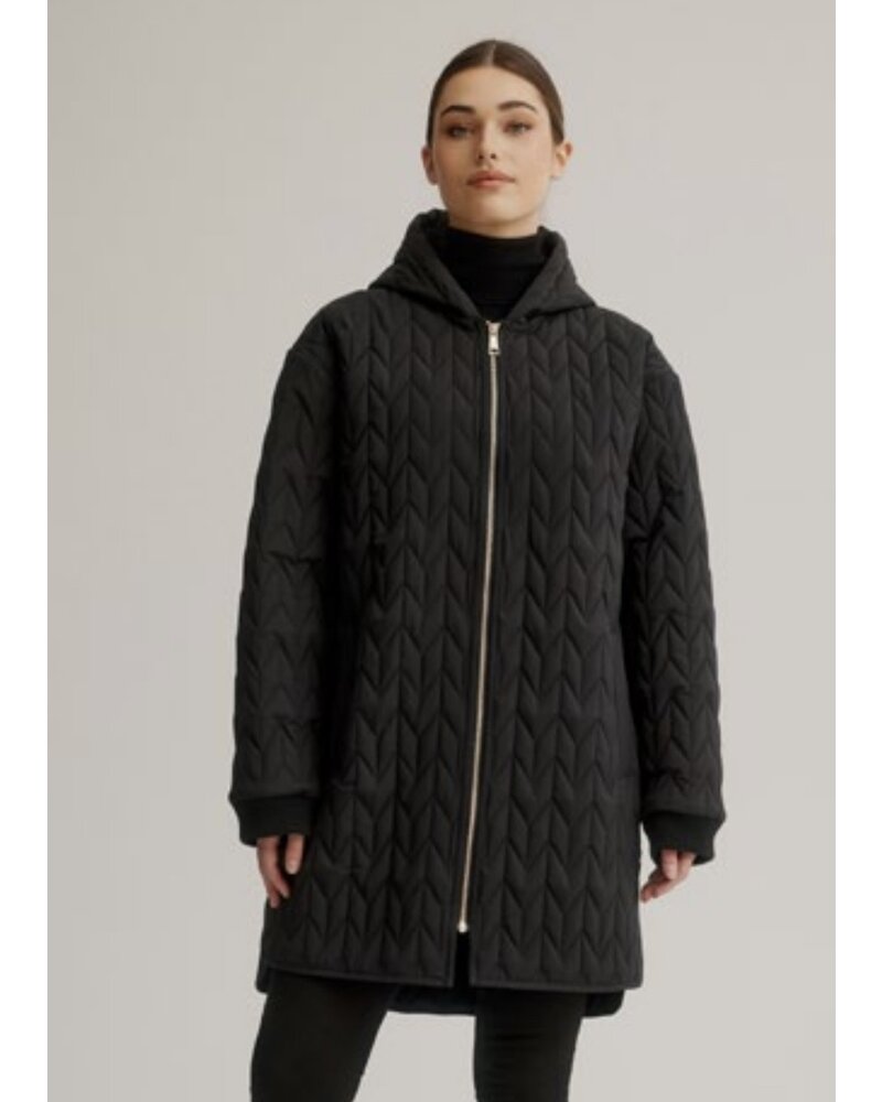 NIKKI JONES Kate Zip Front Quilted Coat