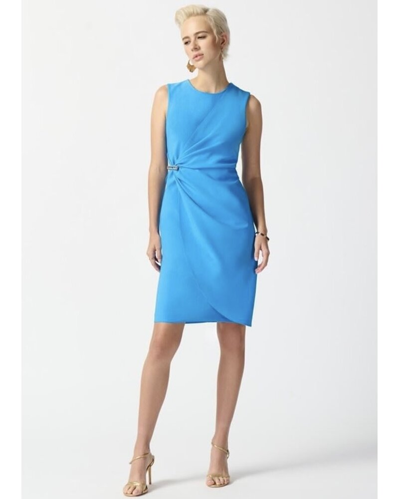 JOSEPH RIBKOFF Lux Twill Sleeveless Sheath Dress