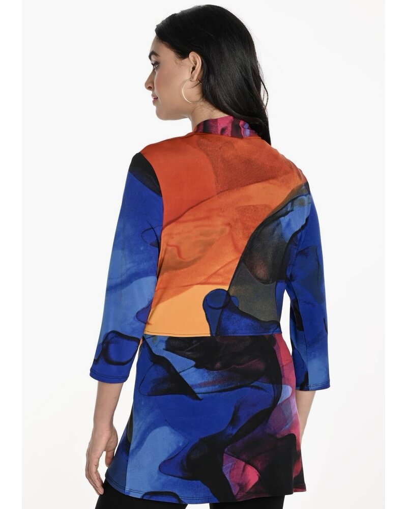 FRANK LYMAN DESIGNS Print Knit Cardigan