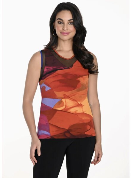 FRANK LYMAN DESIGNS Print V-Neck Top