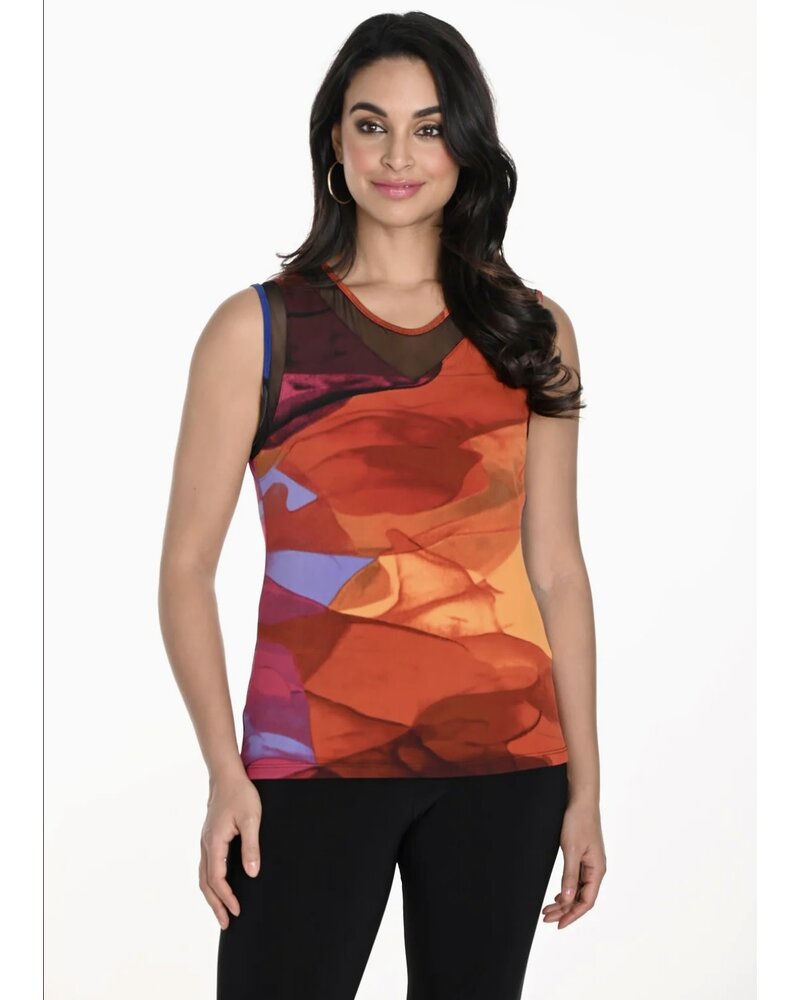FRANK LYMAN DESIGNS Print V-Neck Top