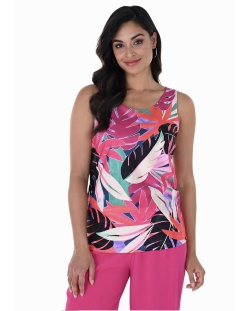 FRANK LYMAN DESIGNS Palm Leaf Print Tank