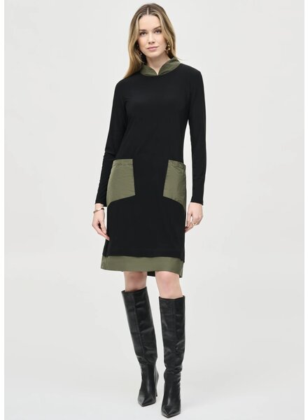 JOSEPH RIBKOFF Silky Knit & Memory Trapeze Dress