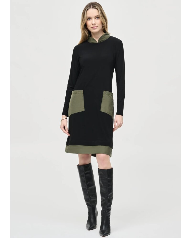 JOSEPH RIBKOFF Silky Knit & Memory Trapeze Dress