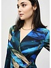 JOSEPH RIBKOFF Abstract Print Wrap Dress