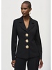 JOSEPH RIBKOFF Scuba Crepe Fitted Blazer w/Gold Buttons