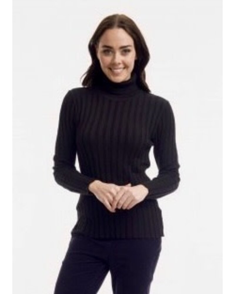 ORIENTIQUE Ribbed Turtleneck Sweater