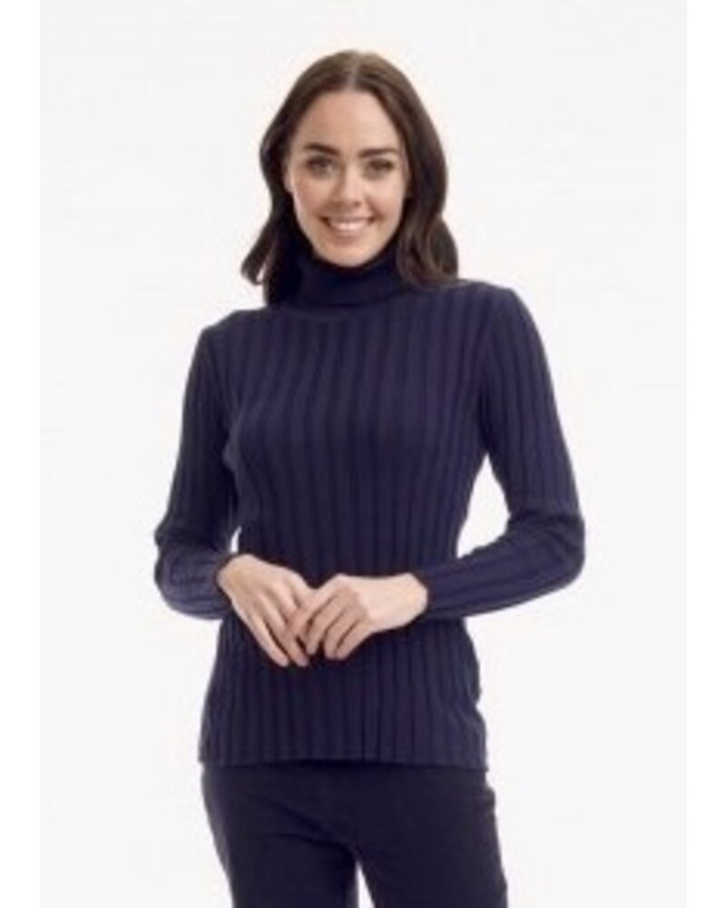 ORIENTIQUE Ribbed Turtleneck Sweater