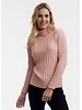 ORIENTIQUE Ribbed Turtleneck Sweater