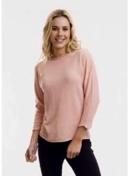 ORIENTIQUE Long Sleeve Boatneck Sweater