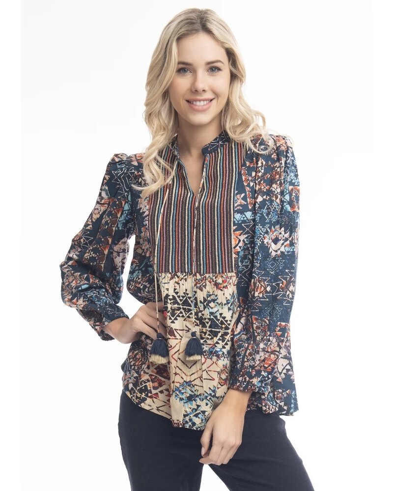 ORIENTIQUE Strauss Boho Top
