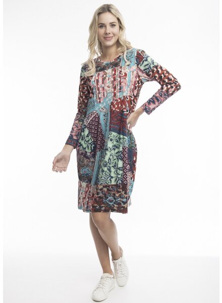 ORIENTIQUE Printed Bubble Dress