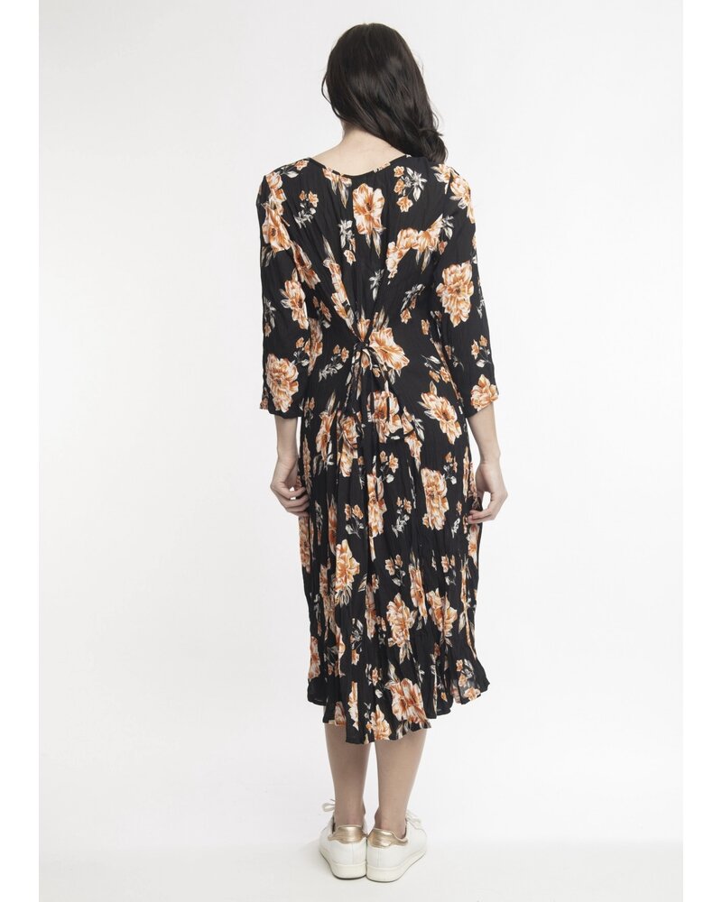 ORIENTIQUE Puccini 3/4 Sleeve Godet Dress