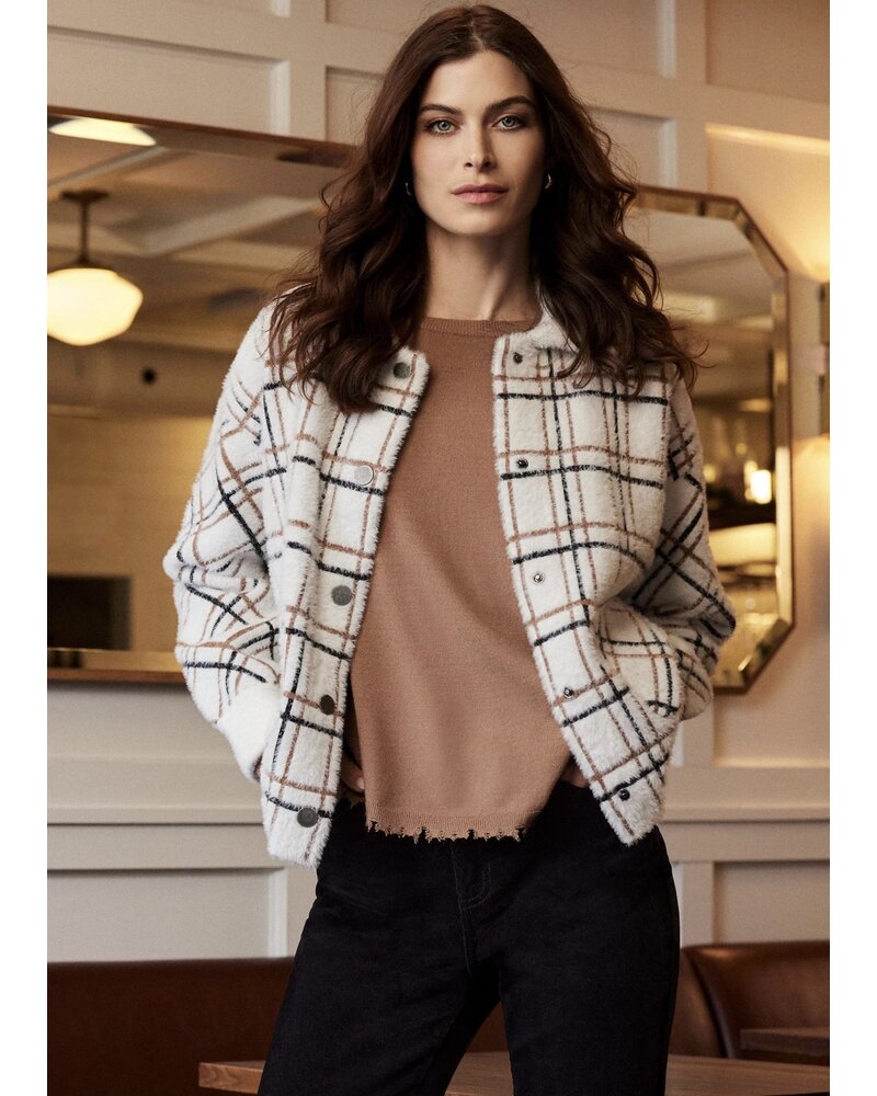 CHARLIE B Plaid Short Jacket