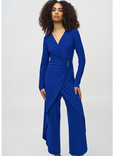 JOSEPH RIBKOFF Silky Knit Wrap Jumpsuit