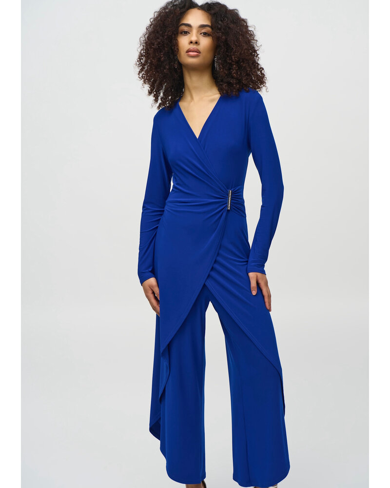 JOSEPH RIBKOFF Silky Knit Wrap Jumpsuit