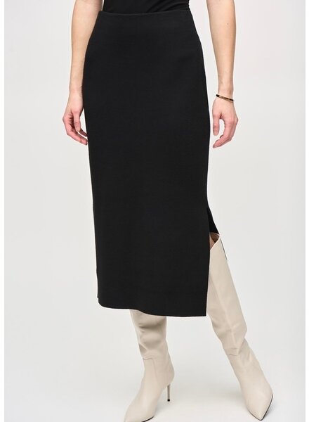 JOSEPH RIBKOFF Straight Knit Skirt w/Slit