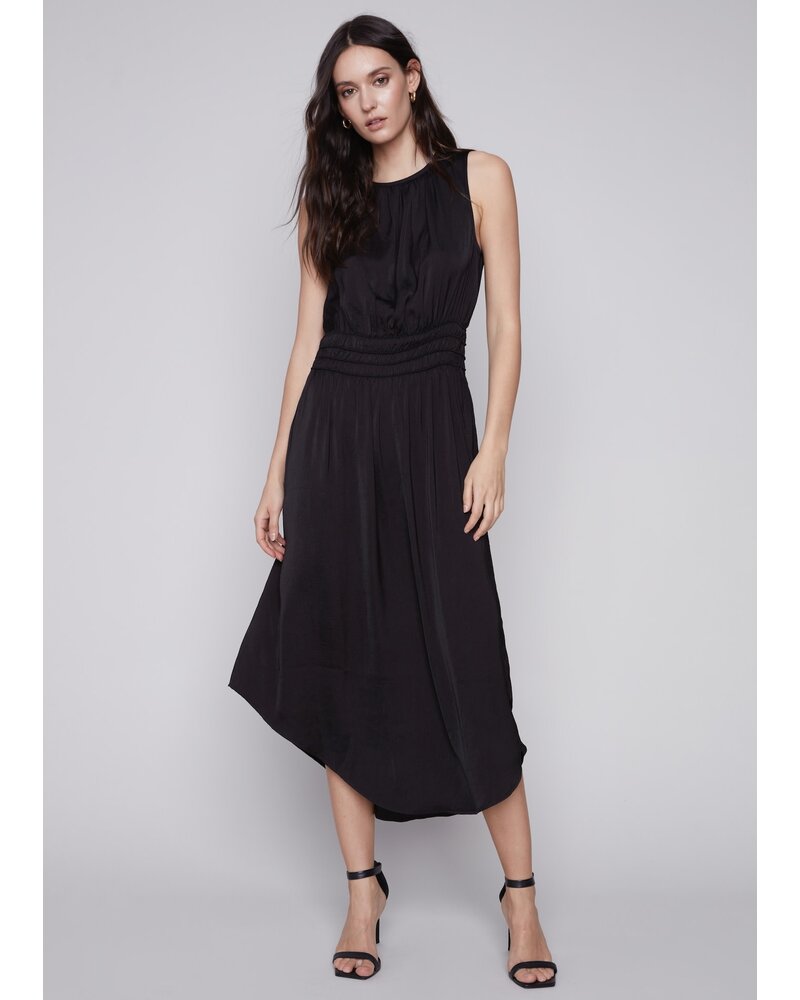 CHARLIE B Sleeveless Dress w/Smocked Waist