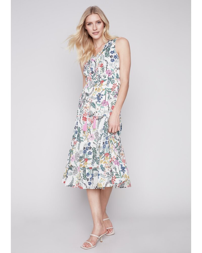 CHARLIE B Sleeveless Ruffle Dress