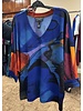 FRANK LYMAN DESIGNS Print V-Neck Top